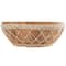 12" Brown Mango Wood Handmade Decorative Bowl with Woven Rope Accents